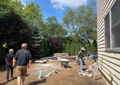 Hick Landscapes Back Yard Landscaping Illuminated Spaces Progress (4)